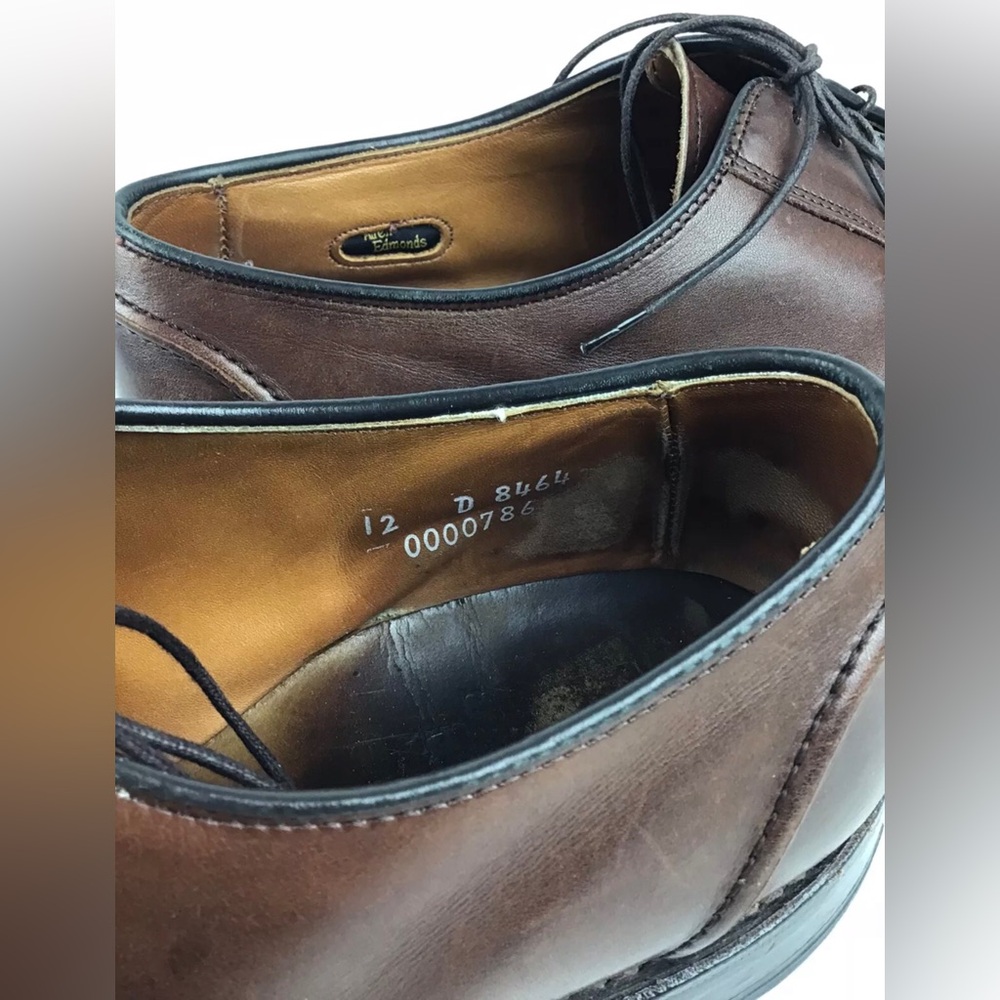 Allen Edmonds Hancock split toe shoes men’s 12 D brown - Picture 9 of 9